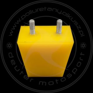 [WYPRZEDAŻ] Odbój poliuretanowy z blachą stożkowy  uniwersalny M12 - 120mmx42-70x16-122mm - 1szt.