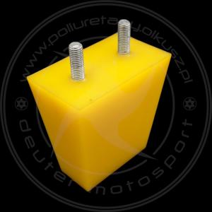 [WYPRZEDAŻ] Odbój poliuretanowy z blachą stożkowy  uniwersalny M12 - 120mmx42-70x16-122mm - 1szt.