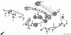 Komplet tulei zawieszenia tylnego - HONDA HR-V - 10szt.