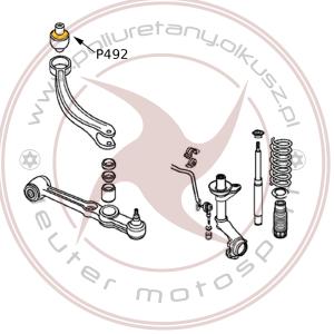 Tuleja wahacza tylnego dolnego zawieszenia przedniego - SAAB -  1szt.