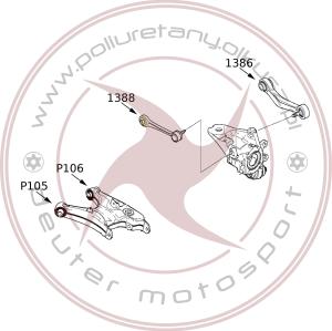 Tuleja wahacza górnego poprzecznego (z tyłu) - BMW E39 - 1szt.