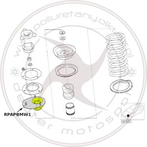 Regeneracja poduszki amortyzatora przedniego - BMW E36 M3 - 1szt.