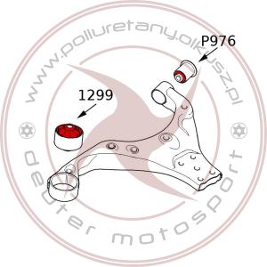 Tuleja wahacza przedniego - tylna - KIA / HYUNDAI - 1szt.