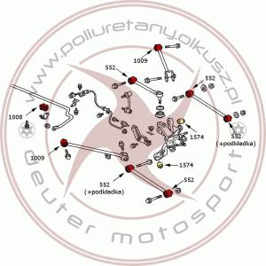 Komplet tulei zawieszenia tylnego - HONDA ACCORD VI - 20szt.