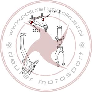 Komplet tulei wahaczy przednich górnych - ROVER 800 - 4szt.