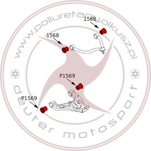 Tuleje wahaczy przednich górnych - KIA SORENTO I (JC) - 4szt.