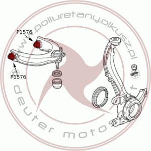 Komplet tulei wahaczy przednich górnych - HONDA ACCORD VIII - 4szt.