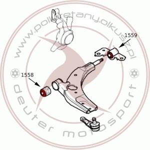 Tuleje wahacza przedniego dolnego - KIA CARENS I/II - 2szt.