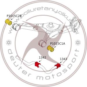 Komplet tulei mocowania drążka stabilizatora tylnego (wewnętrzne) - VOLKSWAGEN T5 / T6 - 2szt.