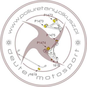 Komplet tulei przedniego zawieszenia - MAZDA  MX-5 III (NC) - 12szt.
