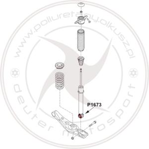 Tuleje amortyzatora tylnego - mocowanie dolne - KIA SPORTAGE IV - 2szt.