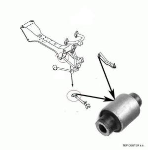 Tuleja wahacza tylnego dolnego poprzecznego (mocowanie do belki) - MITSUBISHI GALANT - 1szt.