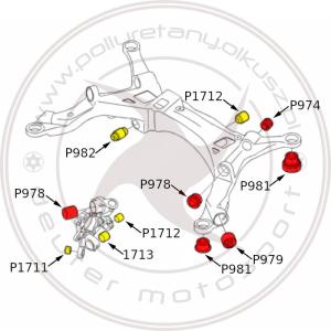 Komplet tulei zawieszenia tylnego - VOLVO - 24szt.