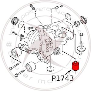 Tuleja tylnego dyferencjału - VOLVO / FORD KUGA - 1szt.