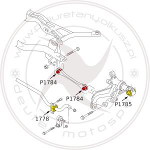 Komplet tulei zawieszenia tylnego - AUDI / SEAT / SKODA / VW - 20szt.