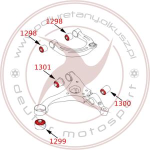 Komplet tulei zawieszenia przedniego - HYUNDAI SONATA V (NF) - 12szt.