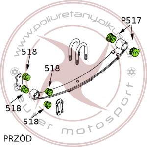 Komplet tulei zawieszenia - PURLight - SUZUKI SAMURAI SJ410/413 - 20szt.