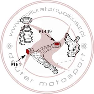 Tuleje wahacza przedniego dolnego - FIAT PUNTO II (188) - 2szt.