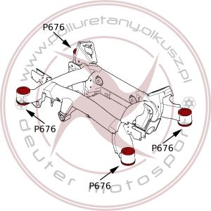 Komplet tulei zawieszenia tylnego - BMW E39 Touring - 14szt.