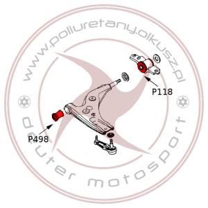 Tuleje wahacza przedniego - MAZDA 323 (BG) - 2szt.